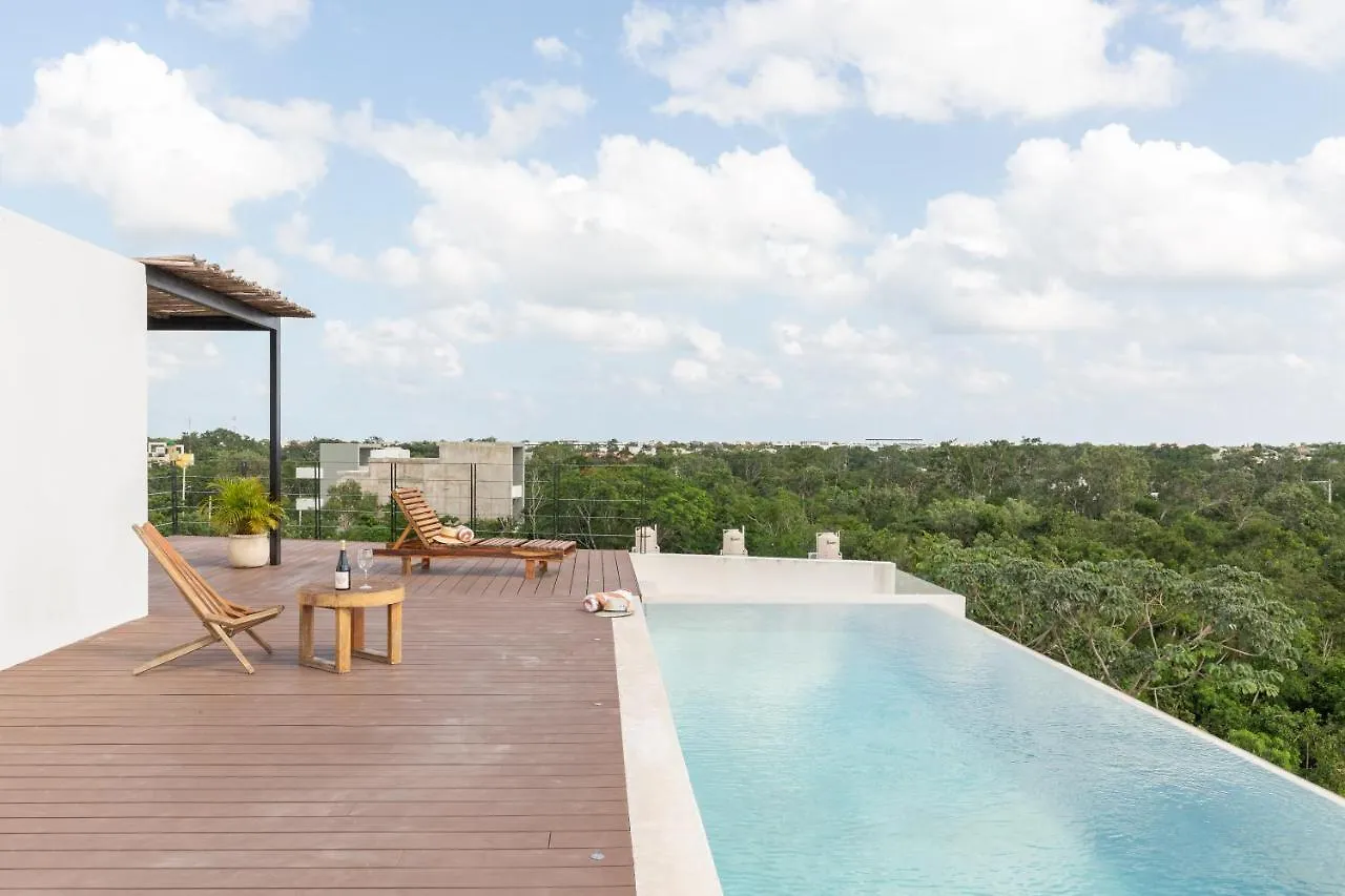 Modern 4Br Apartment In La Veleta With Rooftop Pool, Amazing Amenities & Incredible Jungle View Tulum